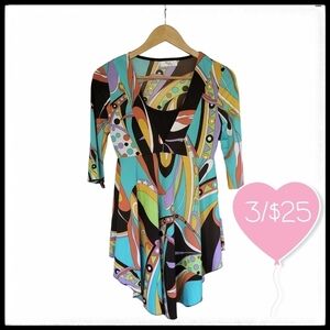 ⭐️3/$25⭐️ Ryu Ryu Multicoloured Abstract Geo Print Tunic